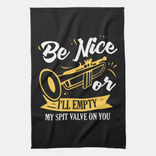 Trompet speler Gift Grappige trompet Theedoek