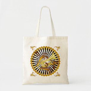 Trompet swirls boodschappentas tote bag
