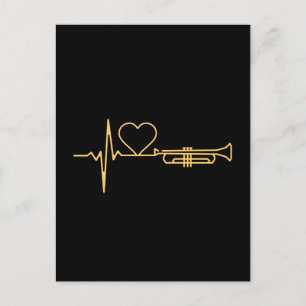 Trompet - Trompet Heartbeat Gift Briefkaart