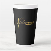 Trompet - Trompet Heartbeat Gift Latte Mok (Voorkant)