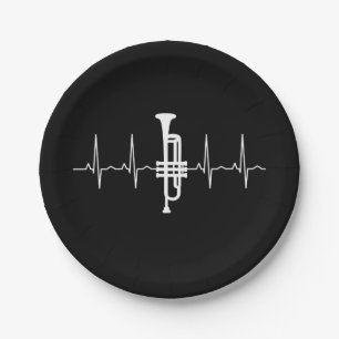 Trompet - Trompet Heartbeat Gift Papieren Bordje