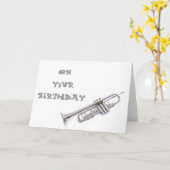 TROMPET VERJAARDAG KAART VERKONDIGEN VAN UW LIEFDE (Gele Bloem)