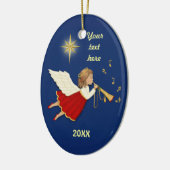 trompetengel keramisch ornament (Links)