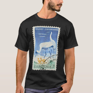 TrompetkraanvintagepostzegelTrompetkraan T-shirt