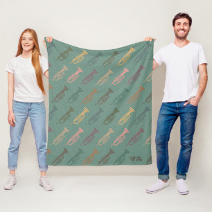 Trompetliefhebber Dekbed Cadeau Vintage Trompetdek Fleece Deken