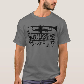 Trompetmuziek cadeau t-shirt