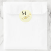 Trompetmuziekleraar Ronde Sticker (Tas)