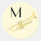 Trompetmuziekleraar Ronde Sticker (Voorkant)
