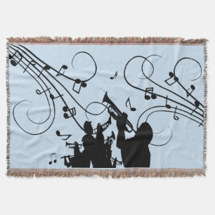 Trompetsectie Blauwe Muziek Deken