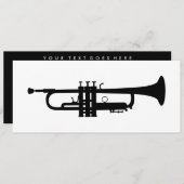 trompetsilhouet kaart (Voorkant / Achterkant)