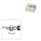 trompetstempel 	rubberstempel (Gestempeld)