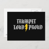 Trompette : carte postale forte et fière (Devant / Derrière)