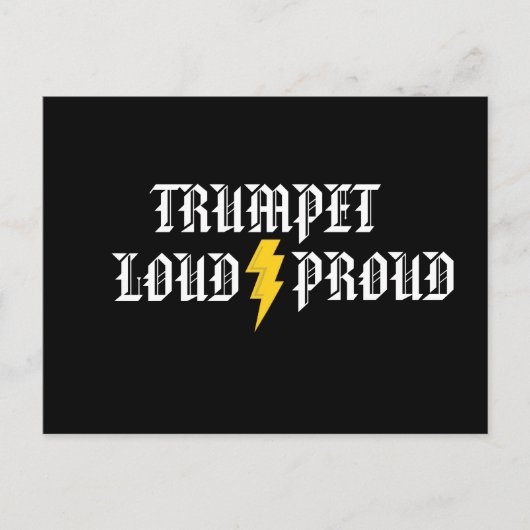Trompette : carte postale forte et fière (Devant)