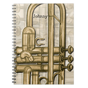 Trompette d'or Carnet personnalisé