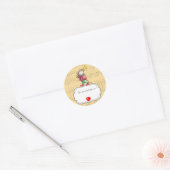 Trompette Souris Ce Livre Appartient À Nom Sticker (Enveloppe)