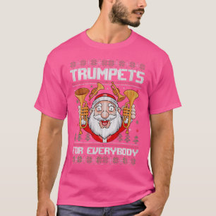 Trompetten voor iedereen Santa Ugly Christmas Trum T-shirt