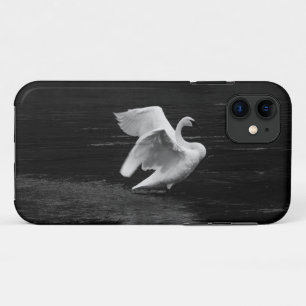 Trompetterzwaan b/w iPhone 11 hoesje