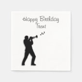 Trompettist Custom Birthday Servetten (Voorkant)
