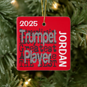 Trompettist Extraordinaire Aangepast Keramisch Ornament
