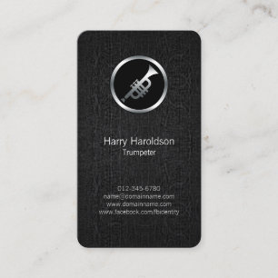 Trompettist Icon Grunge BusinessCard Visitekaartje