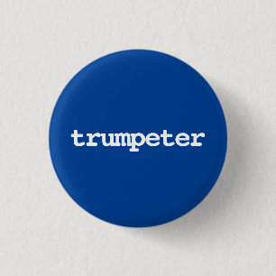 trompettist typografie Knop Ronde Button 3,2 Cm