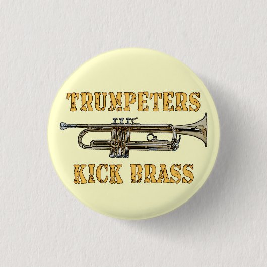 Trompettisten Kick Brass knop Ronde Button 3,2 Cm (Voorkant)