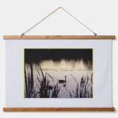 Trompetzwanen in de schemering Hout Overdekte wand Hangend Wandkleed (Voorkant 3)