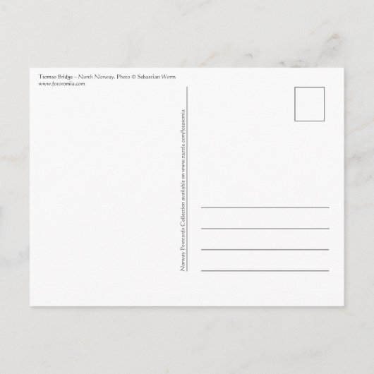 Tromso Bridge Briefkaart (Achterkant)
