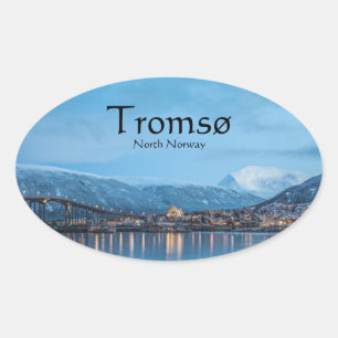 Tromso Noorwegen Ovale Sticker
