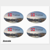 Tromso Noorwegen Ovale Sticker (Vel)