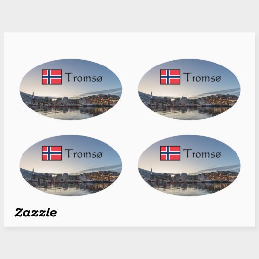 Tromso Noorwegen Ovale Sticker (Vel)