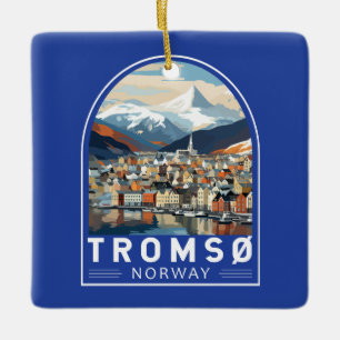 Tromso Noorwegen Reizen Kunst Vintage Keramisch Ornament