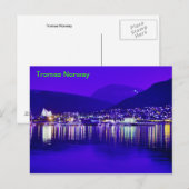 Tromsø Noorwegen te Night Briefkaart (Voorkant / Achterkant)