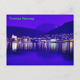 Tromsø Noorwegen te Night Briefkaart