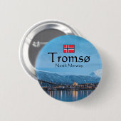 Tromso Norway Souvenir Ronde Button 5,7 Cm (Voorkant /achterkant)