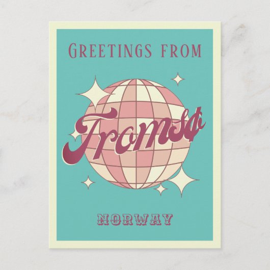 Tromsø Tromso Noorwegen Retro  Briefkaart (Voorkant)
