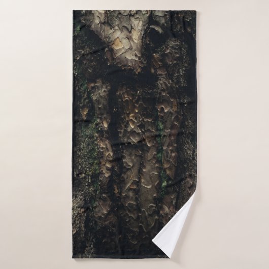 tronc d'arbre Brown et noir (Serviette de bain)