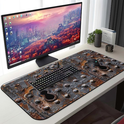 Tronc médiéval Rustique Fer à imprimer Bureau Mat