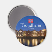 Trondheim Norway Souvenir Magneet (Voorkant / Achterkant)