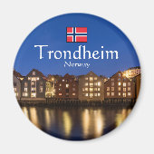 Trondheim Norway Souvenir Magneet (Voorkant)