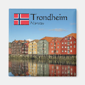 Trondheim Norway Souvenir Magneet (Voorkant)