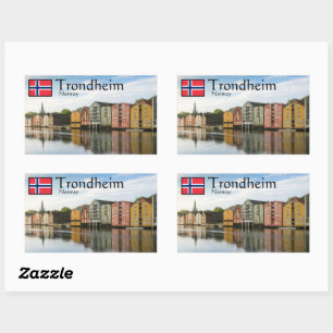 Trondheim Norway Souvenir Rechthoekige Sticker
