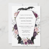 Trône Dragon Faire-part de mariage gothique médiév