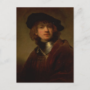 Tronie' van een jong Man met Gorget en Beret Briefkaart