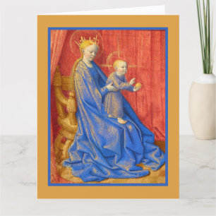 Tronkende Madonna met Kind Jean Fouquet Vakantie Kaart
