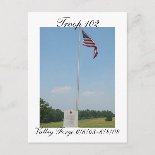 Troop 102 Briefkaart (Voorkant)