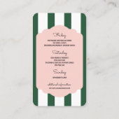 Troop Beverly Hills Bachelorette Itinerary Insert Visitekaartje (Achterkant)