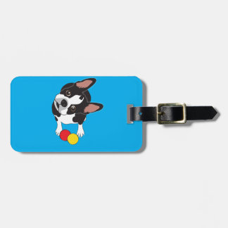Trooper de Boston Terrier Bagagelabel