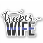 Trooper politie vrouw sticker (Voorkant)