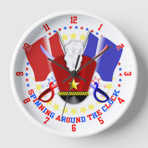 Troopers Red White en Blue Color Guard Clock